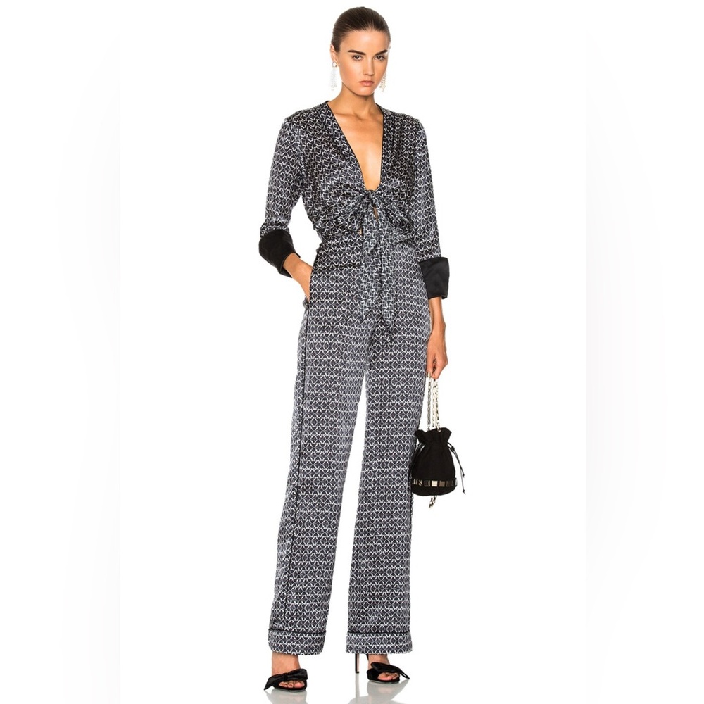 $1595 MWT JOHANNA ORTIZ Route 66 Silk Satin Jumpsuit
